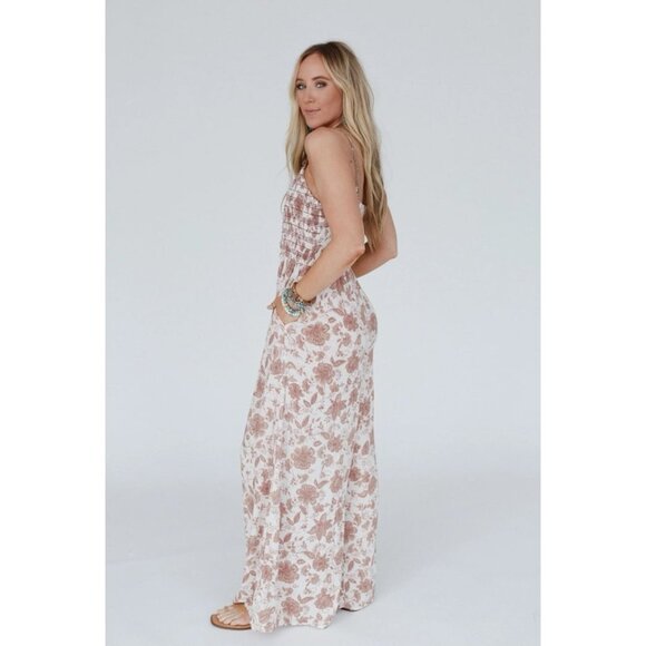 Botanic Bloom Wide-Leg Floral Jumpsuit – Size Small, Flowy & Lightweight - Picture 4 of 9
